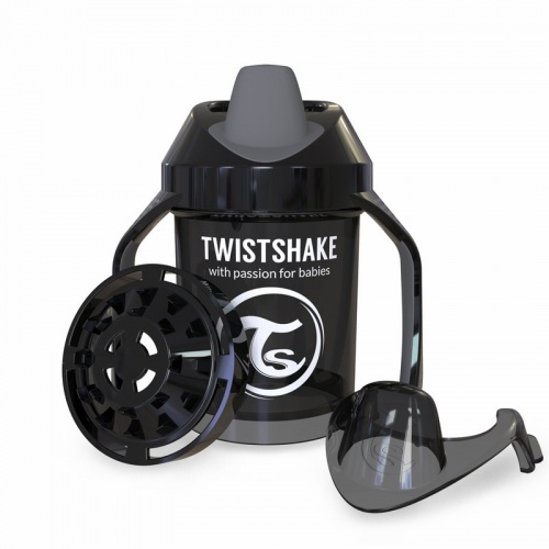 Поильник Twistshake Mini Cup. 230 мл. Чёрный (Superhero). Возраст 4+m